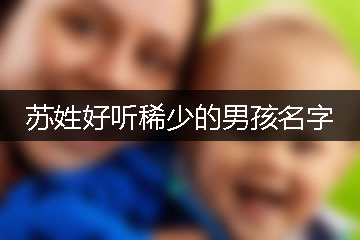 蘇姓好聽(tīng)稀少的男孩名字